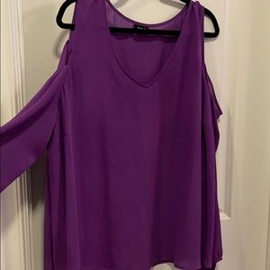 ANA Purple open shoulder blouse